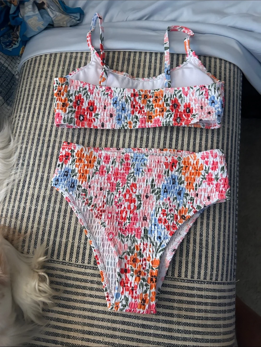 NWOT Girls 💐Floral Smocked Bikini 👙 Set -